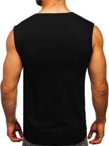 Camiseta estampada sin mangas color negro Bolf 14820