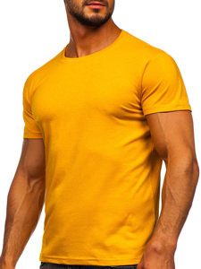 Camiseta para hombre sin estampado color camel Bolf 2005