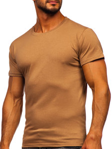 Camiseta para hombre sin estampado color marrón Bolf 2005