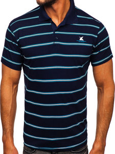 Camiseta polo de manga corta para hombre azul oscuro Bolf 14954