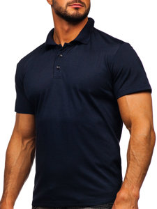 Camiseta polo de manga corta para hombre azul oscuro Bolf 8T80