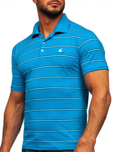 Camiseta polo de manga corta para hombre azul turquesa Bolf 14954