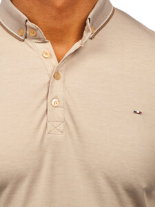 Camiseta polo de manga corta para hombre beige Bolf 2006