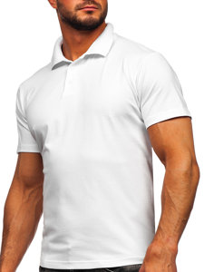 Camiseta polo de manga corta para hombre blanco Bolf 0002