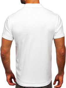 Camiseta polo de manga corta para hombre blanco Bolf 0002