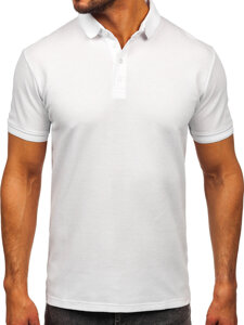 Camiseta polo de manga corta para hombre blanco Bolf 2004