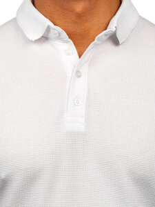 Camiseta polo de manga corta para hombre blanco Bolf 2004