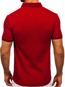 Camiseta polo de manga corta para hombre burdeos Bolf 2004