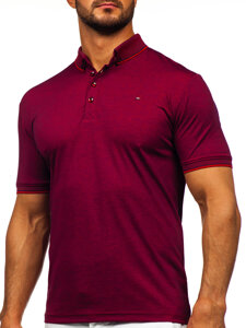 Camiseta polo de manga corta para hombre burdeos Bolf 2006