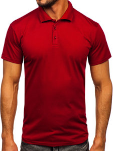 Camiseta polo de manga corta para hombre burdeos Bolf 8T80