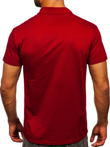 Camiseta polo de manga corta para hombre burdeos Bolf 8T80