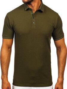 Camiseta polo de manga corta para hombre caqui Bolf 2004