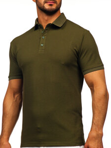 Camiseta polo de manga corta para hombre caqui Bolf 2004