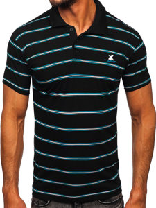 Camiseta polo de manga corta para hombre negro Bolf 14954