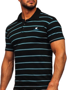 Camiseta polo de manga corta para hombre negro Bolf 14954