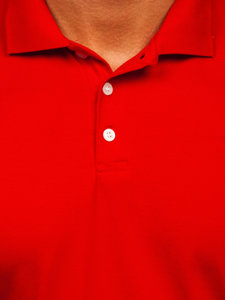 Camiseta polo de manga corta para hombre rojo Bolf 0002