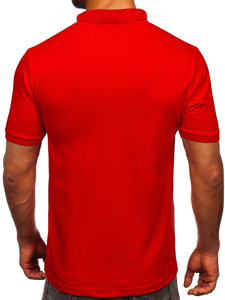 Camiseta polo de manga corta para hombre rojo Bolf 0002