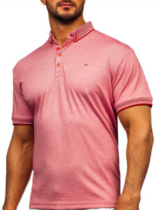 Camiseta polo de manga corta para hombre rojo Bolf 2006