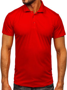 Camiseta polo de manga corta para hombre rojo Bolf 8T80