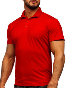 Camiseta polo de manga corta para hombre rojo Bolf 8T80