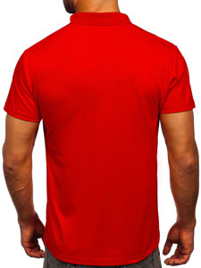 Camiseta polo de manga corta para hombre rojo Bolf 8T80