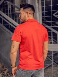 Camiseta polo de manga corta para hombre rojo Bolf 8T80A