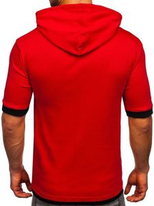 Camiseta sin estampado para hombre color rojo Bolf 08