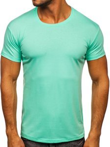 Camiseta sin estampado para hombre color verde menta Bolf 2005