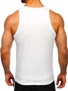 Camiseta tank top sin estampado para hombre blanca Bolf 99003