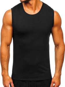 Camiseta tank top sin estampado para hombre negra Bolf 99001