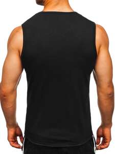 Camiseta tank top sin estampado para hombre negra Bolf 99001