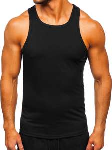 Camiseta tank top sin estampado para hombre negra Bolf 99003