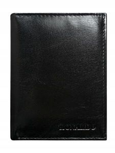 Cartera de cuero para hombre negro 612