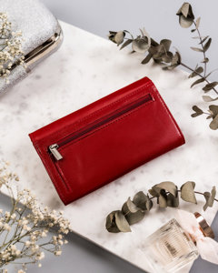 Cartera de cuero para mujer rojo 19560