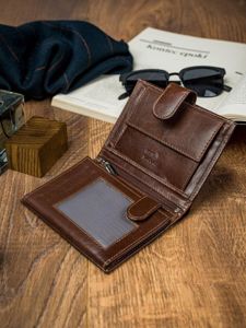 Cartera de curo marrón para hombre 4515