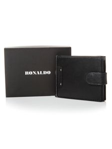 Cartera de curo negro para hombre 3080