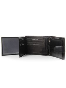 Cartera de curo negro para hombre 3080