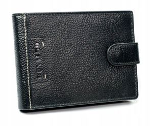 Cartera de curo negro para hombre 3080