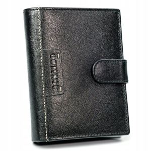 Cartera de curo negro para hombre 3087