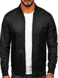 Cazadora bomber de entretiempo para hombre negra Bolf 5M708