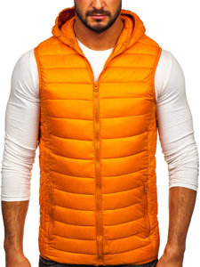 Chaleco acolchado con capucha para hombre naranja Bolf LY36