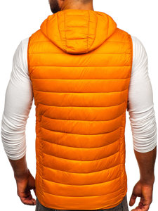 Chaleco acolchado con capucha para hombre naranja Bolf LY36