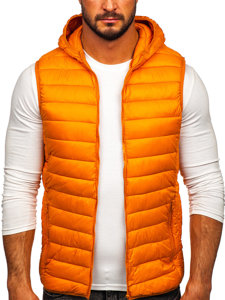 Chaleco acolchado con capucha para hombre naranja Bolf LY36