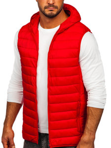 Chaleco acolchado con capucha para hombre rojo Bolf LY36