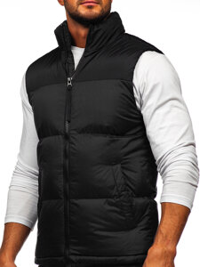 Chaleco acolchado grueso para hombre negro Bolf 9969