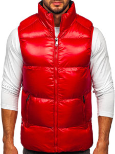 Chaleco acolchado grueso para hombre rojo Bolf 9968