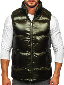 Chaleco acolchado grueso para hombre verde Bolf 9968