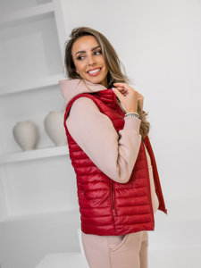 Chaleco acolchado para mujer burdeos Bolf 5M702