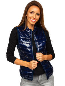 Chaleco acolchado para mujer color azul oscuro Denley R0107A