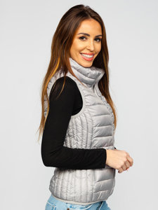 Chaleco acolchado para mujer gris Bolf B2705